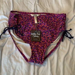 NWT Matilda Jane purple high waisted bikini bottoms. Size medium